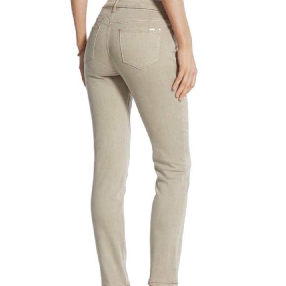 Chicos So Slimming‎ Girlfriend Crop Jeans Beige Stone Denim Size 1 High Rise 8